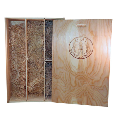 Empty Large Natural Wood Gift Box